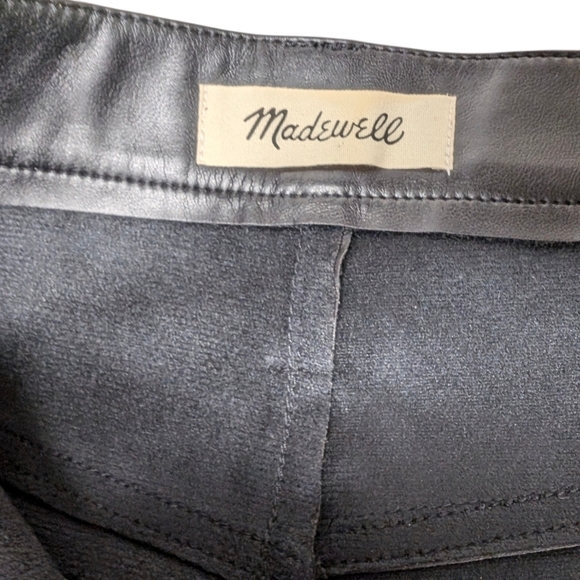MADEWELL Short Shorts Baddie Leather Perfect Black 31 3.5" New - Picture 7 of 16